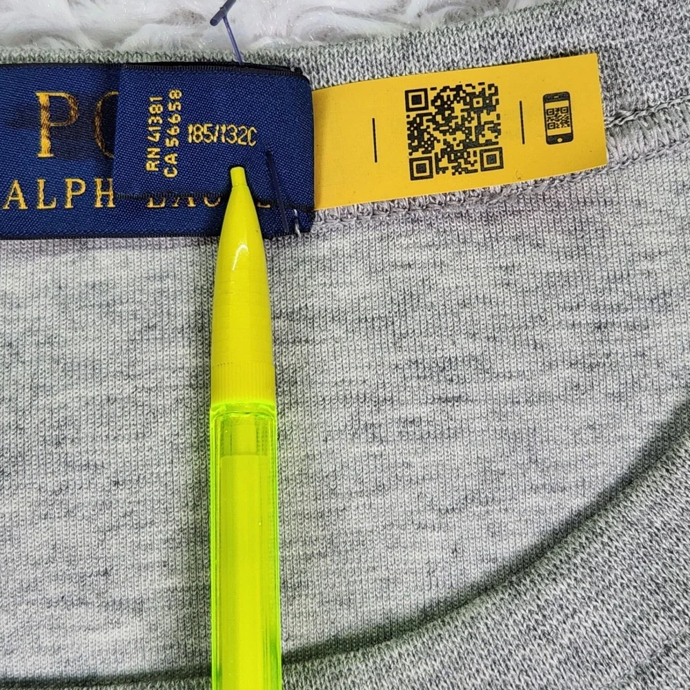 Polo Ralph‎ Lauren Mens Crewneck Fleece Sweatshirt Heather Gray 2XLT  Logo NEW